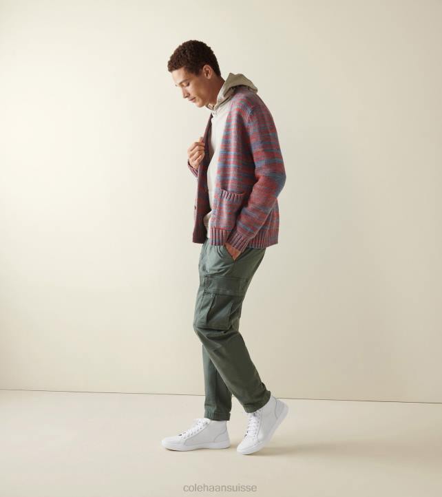 Cole Haan baskets montantes modernes grand crosscourt Hommes PJ6N479 blanc chaussure