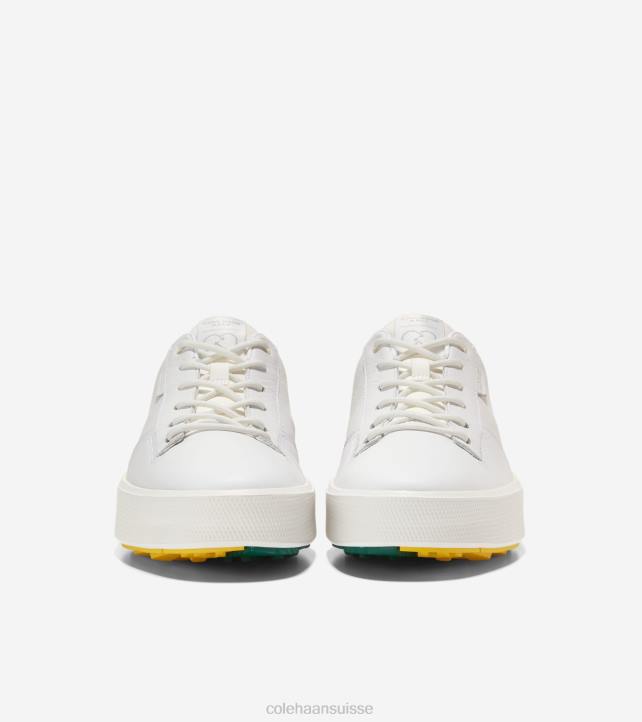 Cole Haan chaussure de golf grandpro crew Hommes PJ6N405 cuir blanc-aventurine chaussure