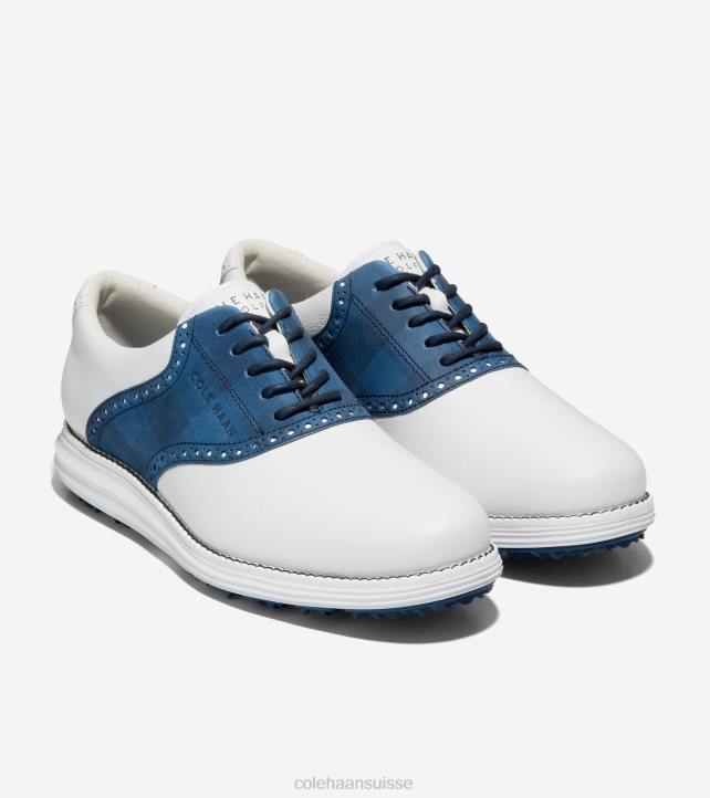 Cole Haan chaussure de golf originale à grande selle Hommes PJ6N469 blazer blanc optique-bleu enseigne-marine chaussure