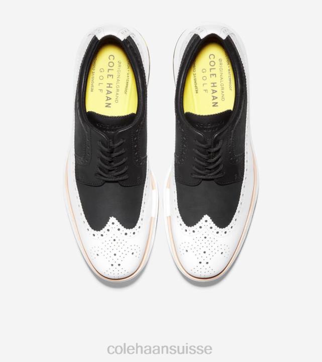 Cole Haan chaussure de golf originalegrand tour Hommes PJ6N484 noir-blanc optique chaussure