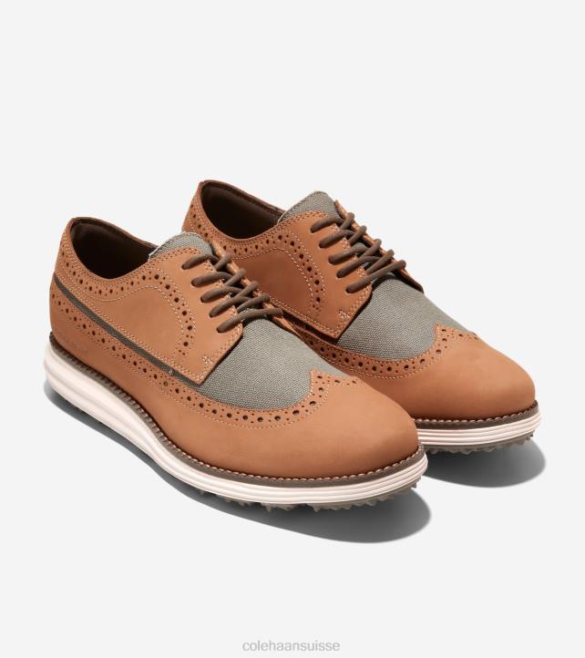 Cole Haan chaussure de golf originalgrand Hommes PJ6N410 feuille de thé de noix de pécan blanchie tan-truffe chaussure