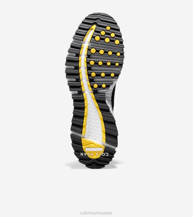 Cole Haan chaussure de golf zerogrand overtake Hommes PJ6N414 rayures blanc-gris chaussure