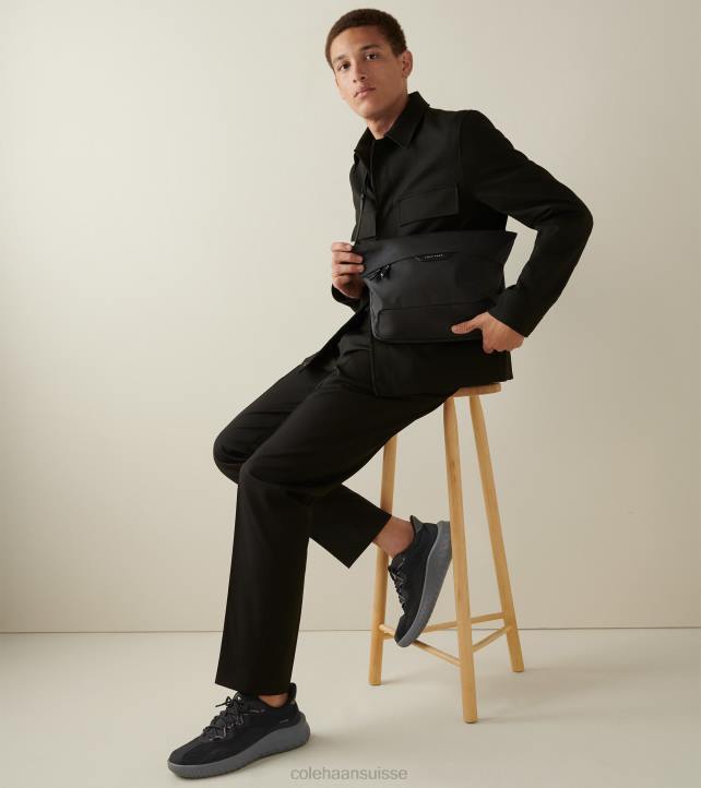 Cole Haan génération zerogrand ii sql Hommes PJ6N332 trottoir noir-foncé chaussure