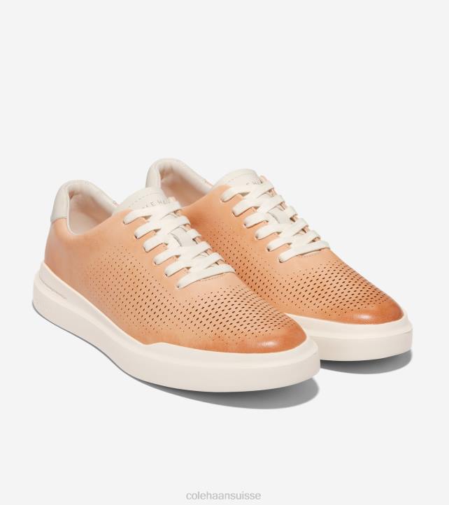 Cole Haan grandpro rallye baskets découpées au laser Hommes PJ6N262 orge beige-ivoire chaussure