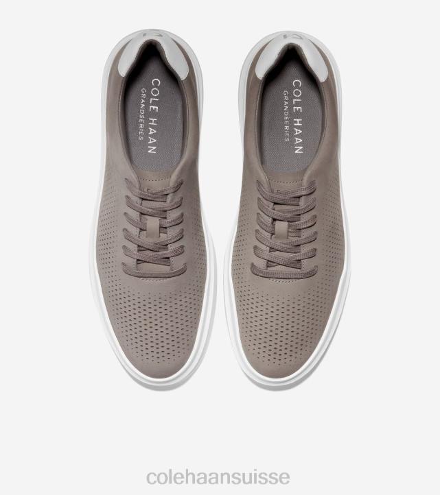 Cole Haan grandpro rallye baskets découpées au laser Hommes PJ6N264 ironstone-optique blanc chaussure