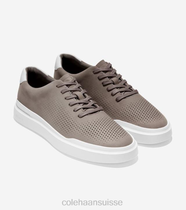 Cole Haan grandpro rallye baskets découpées au laser Hommes PJ6N264 ironstone-optique blanc chaussure