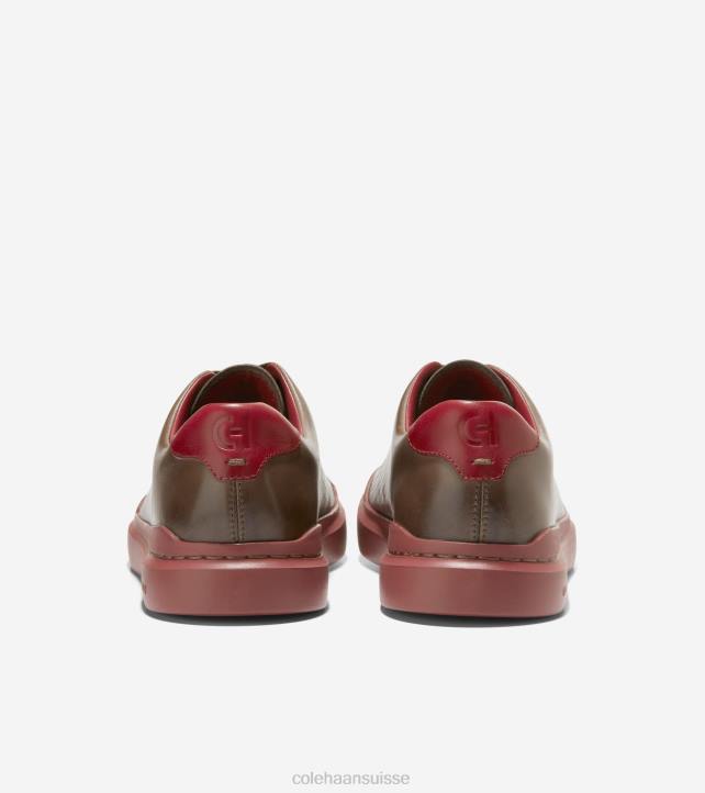 Cole Haan grandpro rallye baskets découpées au laser Hommes PJ6N265 truffe-syrah chaussure