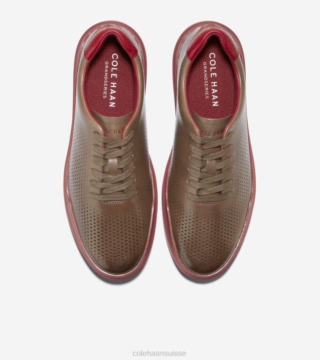 Cole Haan grandpro rallye baskets découpées au laser Hommes PJ6N265 truffe-syrah chaussure