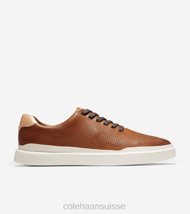 Cole Haan grandpro rallye baskets découpées au laser Hommes PJ6N266 tan-ivoire britannique chaussure