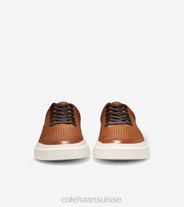 Cole Haan grandpro rallye baskets découpées au laser Hommes PJ6N266 tan-ivoire britannique chaussure