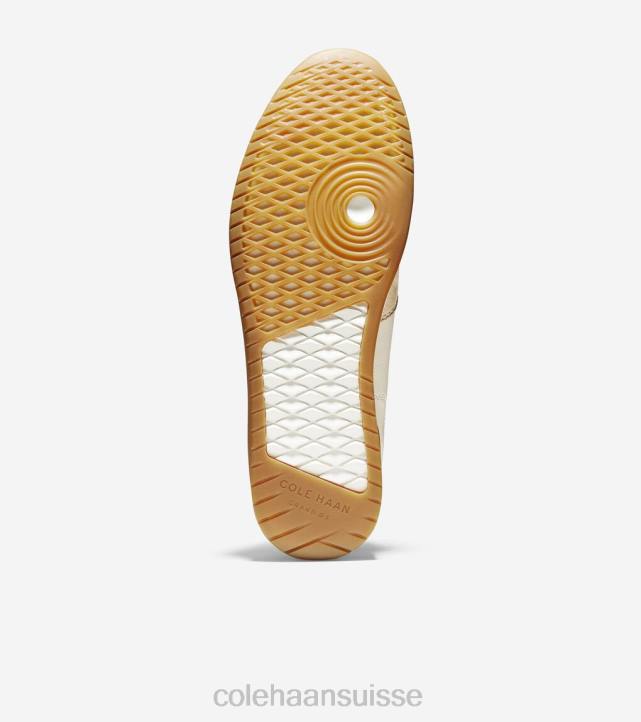 Cole Haan sneaker de gazon grandpro Hommes PJ6N455 daim martelé ivoire chaussure