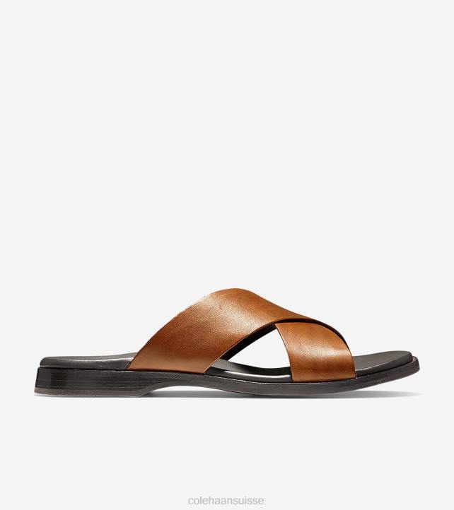 Cole Haan sandale entrecroisée goldwyn 2.0 Hommes PJ6N340 bronzage britannique lisse chaussure