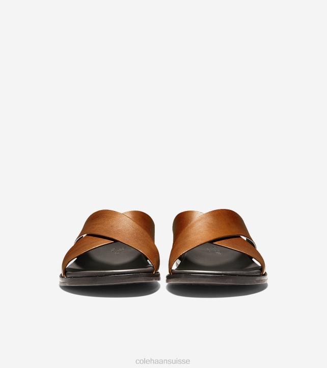 Cole Haan sandale entrecroisée goldwyn 2.0 Hommes PJ6N340 bronzage britannique lisse chaussure