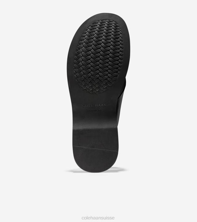 Cole Haan sandale entrecroisée goldwyn 2.0 Hommes PJ6N341 noir lisse chaussure