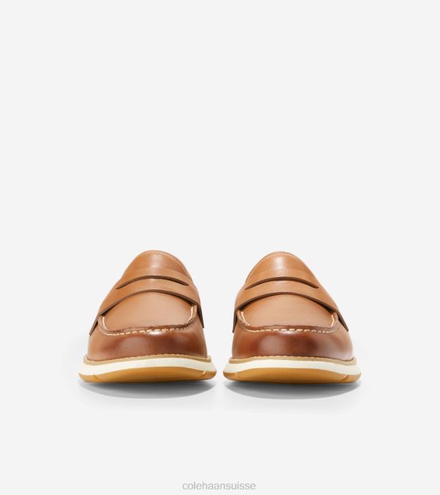 Cole Haan 4.zérogrand mocassin Hommes PJ6N454 tan-ivoire britannique chaussure