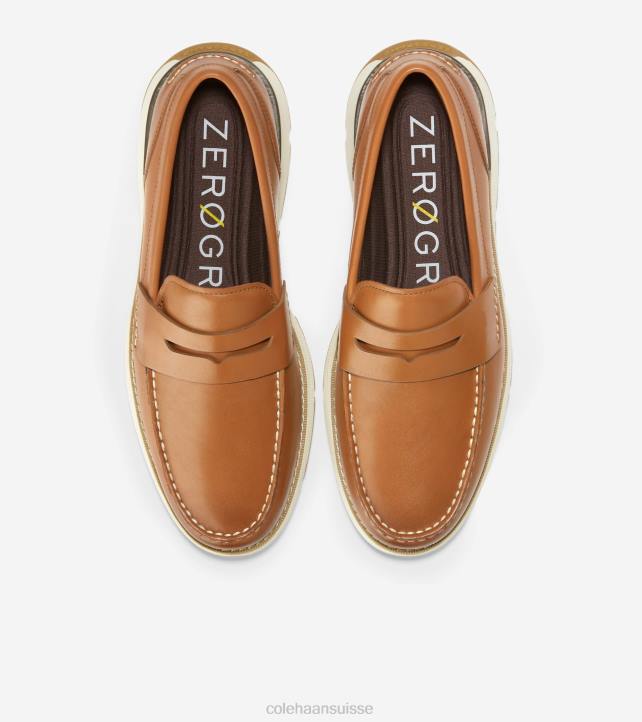 Cole Haan 4.zérogrand mocassin Hommes PJ6N454 tan-ivoire britannique chaussure