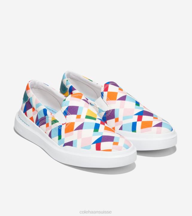 Cole Haan baskets à enfiler en toile rallye grandpro Hommes PJ6N282 fierté multicolore chaussure