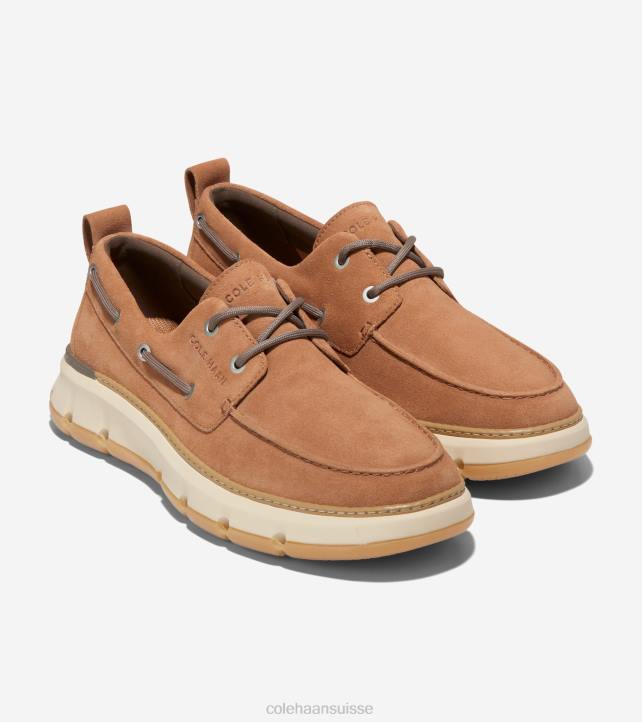 Cole Haan chaussure de bateau de régate 4.zerogrand Hommes PJ6N253 pécan-angora-gomme chaussure