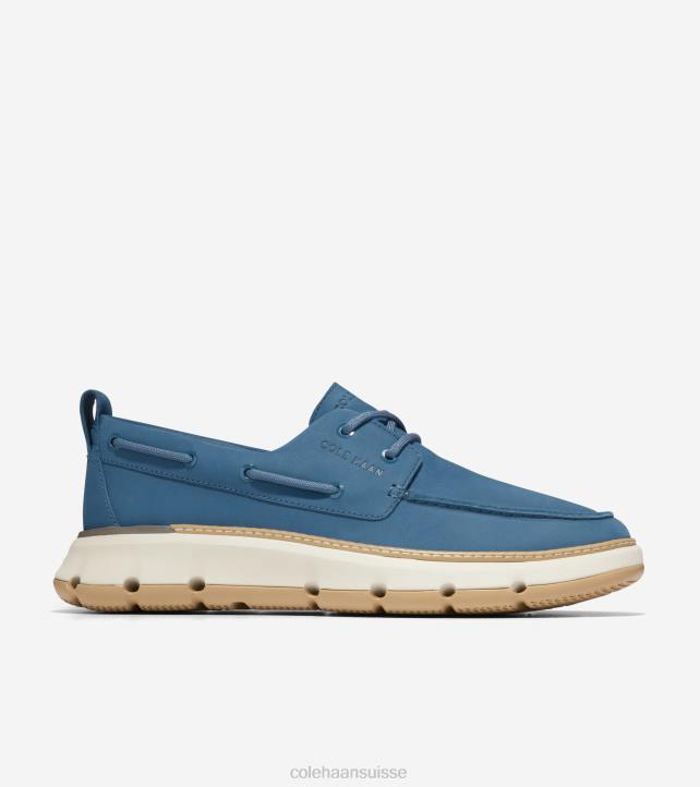 Cole Haan chaussure de bateau de régate 4.zerogrand Hommes PJ6N255 enseigne bleu-angora-gomme chaussure