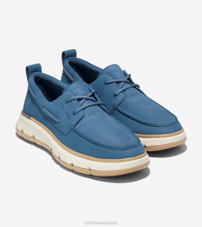 Cole Haan chaussure de bateau de régate 4.zerogrand Hommes PJ6N255 enseigne bleu-angora-gomme chaussure