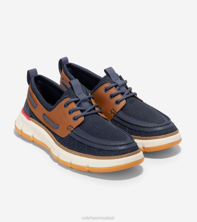 Cole Haan chaussure de bateau de régate 4.zerogrand Hommes PJ6N257 blazer marine-tan britannique-ivoire chaussure