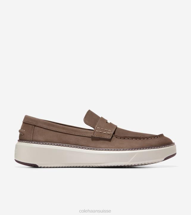 Cole Haan grandpro topspin penny mocassins Hommes PJ6N291 truffe-bouleau argenté stitchlite chaussure