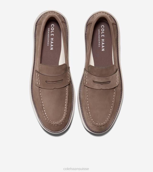 Cole Haan grandpro topspin penny mocassins Hommes PJ6N291 truffe-bouleau argenté stitchlite chaussure