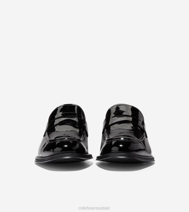 Cole Haan mocassins classiques modernes Hommes PJ6N448 vernis noir chaussure