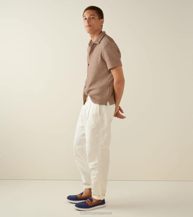 Cole Haan mocassins nantucket Hommes PJ6N352 marine textile-tan chaussure