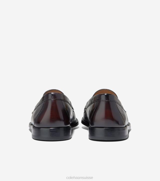 Cole Haan mocassins à pampilles Hommes PJ6N477 Bourgogne chaussure