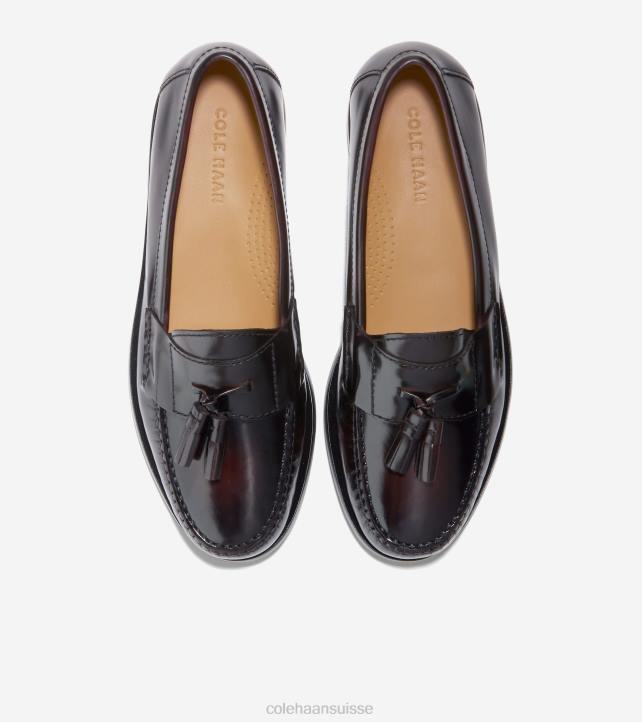 Cole Haan mocassins à pampilles Hommes PJ6N477 Bourgogne chaussure