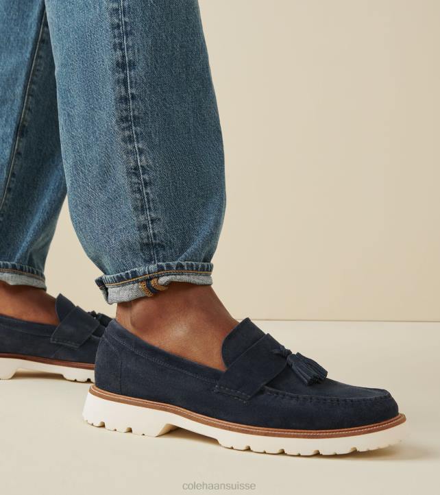 Cole Haan mocassins à pampilles american classics Hommes PJ6N451 blazer-aigrette marine chaussure