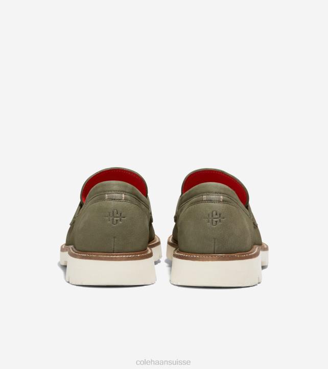 Cole Haan mocassins penny classiques américains Hommes PJ6N374 aigrette feuille de thé chaussure