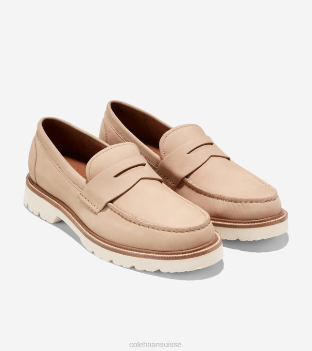 Cole Haan mocassins penny classiques américains Hommes PJ6N375 sésame-aigrette chaussure