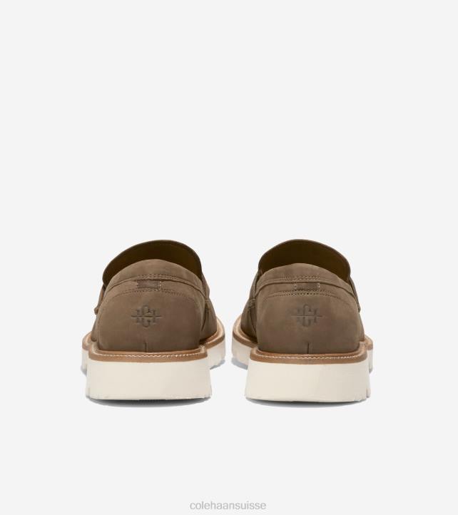 Cole Haan mocassins penny classiques américains Hommes PJ6N377 nubuck-aigrette truffe chaussure