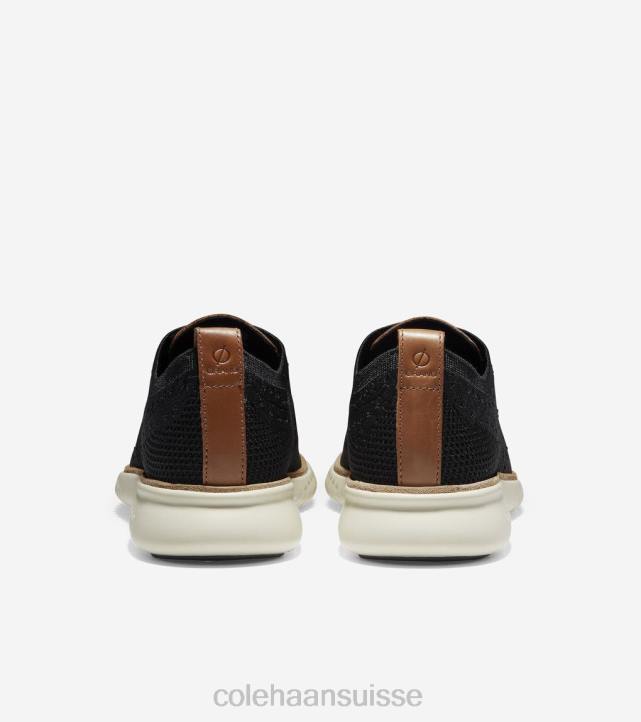 Cole Haan 2.zerogrand bout d'aile oxford Hommes PJ6N275 noir stitchlite-ivoire chaussure