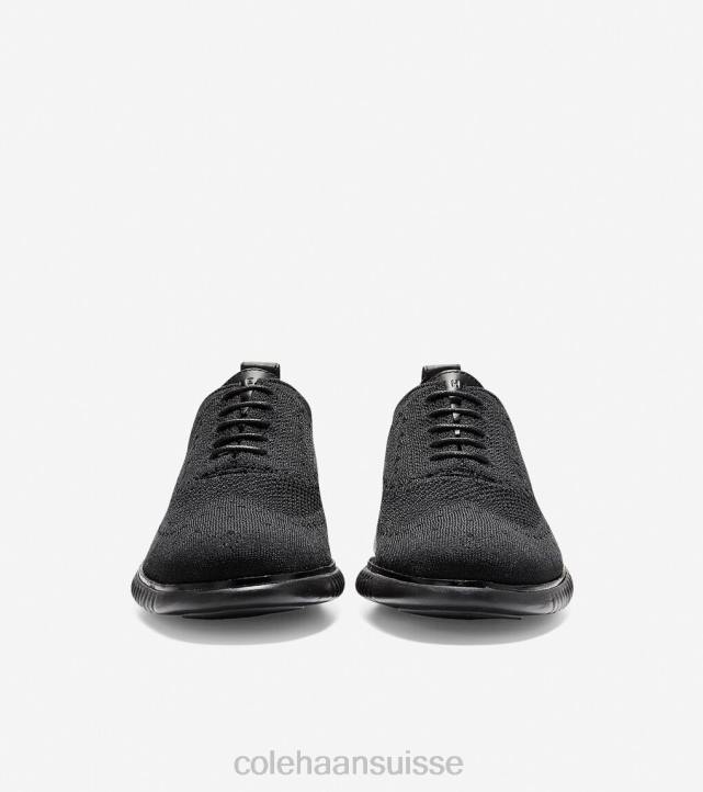 Cole Haan 2.zerogrand bout d'aile oxford Hommes PJ6N276 point de suture noir chaussure