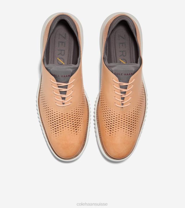 Cole Haan 2.zerogrand laser bout d'aile oxford Hommes PJ6N267 blanchi tan-city skyline-ivoire chaussure