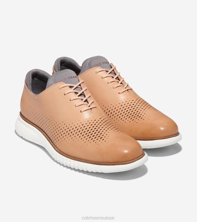 Cole Haan 2.zerogrand laser bout d'aile oxford Hommes PJ6N267 blanchi tan-city skyline-ivoire chaussure