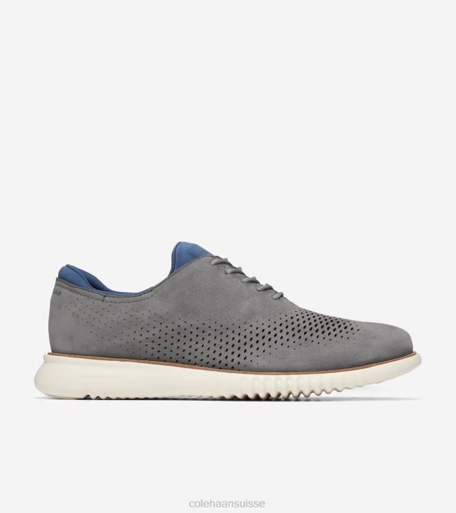 Cole Haan 2.zerogrand laser bout d'aile oxford Hommes PJ6N268 toits de la ville-enseigne bleu-ivoire chaussure