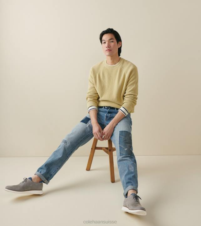 Cole Haan 2.zerogrand laser bout d'aile oxford Hommes PJ6N268 toits de la ville-enseigne bleu-ivoire chaussure