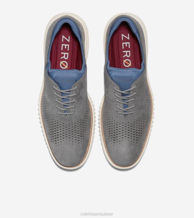 Cole Haan 2.zerogrand laser bout d'aile oxford Hommes PJ6N268 toits de la ville-enseigne bleu-ivoire chaussure