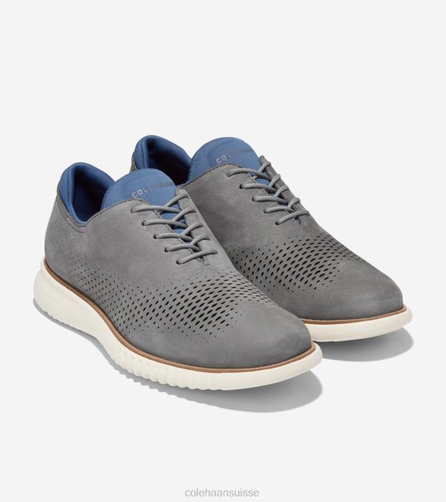 Cole Haan 2.zerogrand laser bout d'aile oxford Hommes PJ6N268 toits de la ville-enseigne bleu-ivoire chaussure