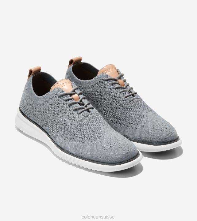 Cole Haan 2.zerogrand oxford Hommes PJ6N273 pierre de fer blanche chaussure
