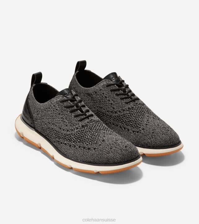 Cole Haan 4.zérogrand oxford Hommes PJ6N362 stitchlite noir-ivoire-gomme chaussure