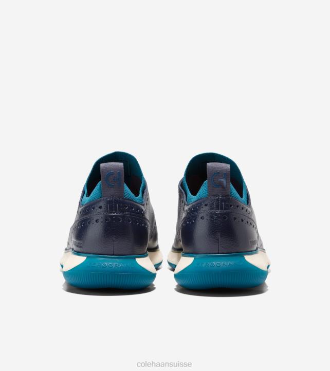 Cole Haan 4.zerogrand bout d'aile oxford Hommes PJ6N369 blazer bleu marine-marocain chaussure