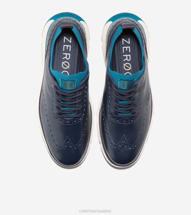 Cole Haan 4.zerogrand bout d'aile oxford Hommes PJ6N369 blazer bleu marine-marocain chaussure