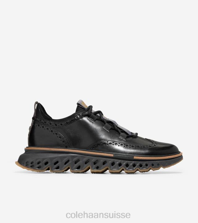 Cole Haan 5.zerogrand bout d'aile oxford Hommes PJ6N301 black-pavage-stormcloud chaussure