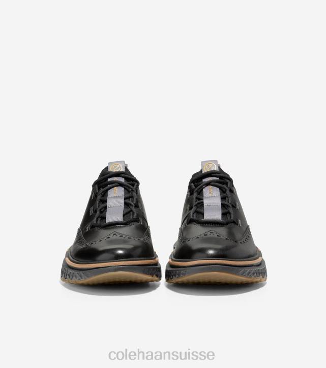 Cole Haan 5.zerogrand bout d'aile oxford Hommes PJ6N301 black-pavage-stormcloud chaussure