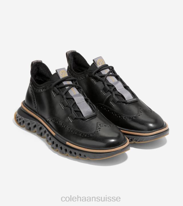 Cole Haan 5.zerogrand bout d'aile oxford Hommes PJ6N301 black-pavage-stormcloud chaussure